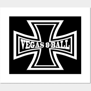 Iron Cross Vegas 8-Ball Motorcycle Posters and Art